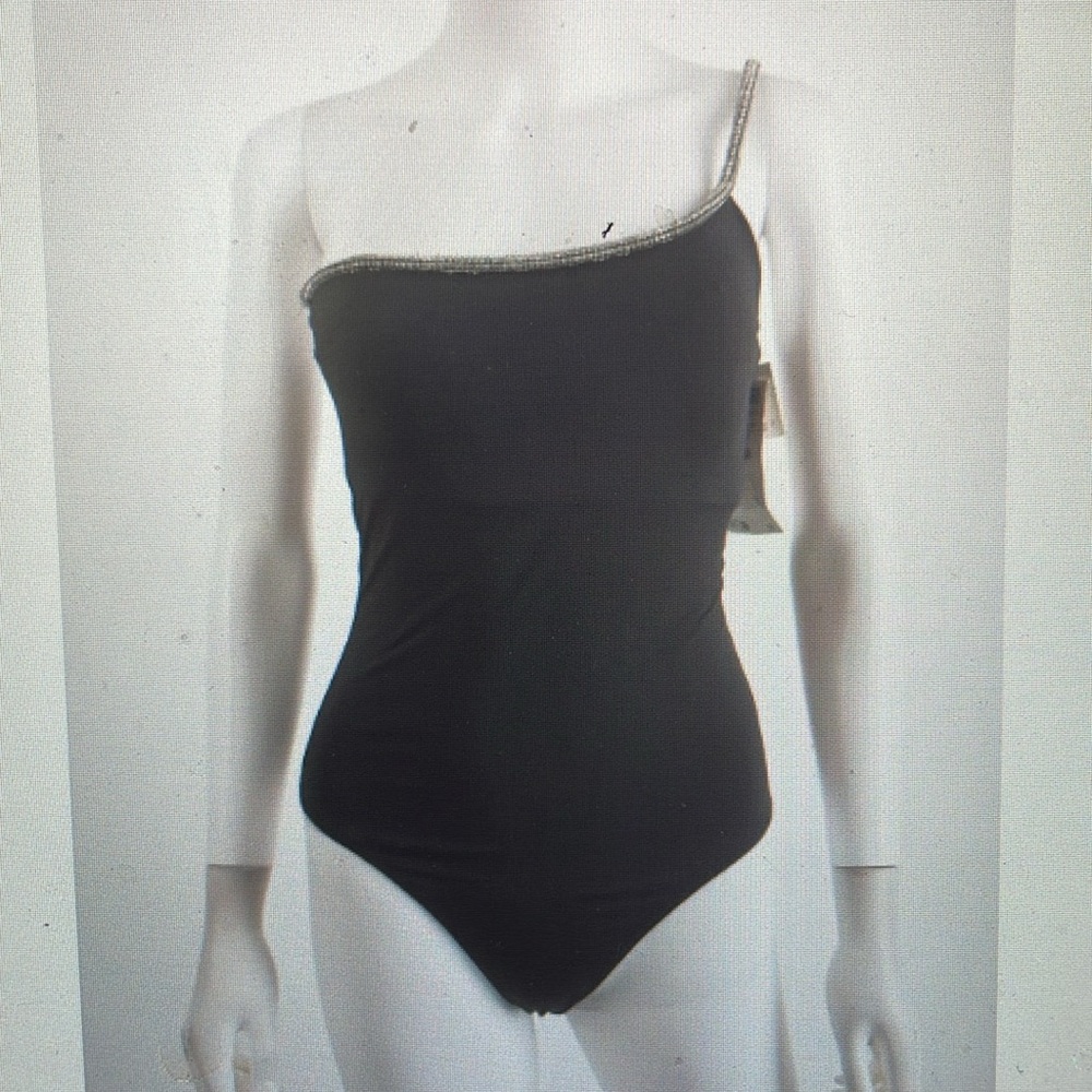 Zara rhinestone single strap swimsuit - new with hygiene liner in place